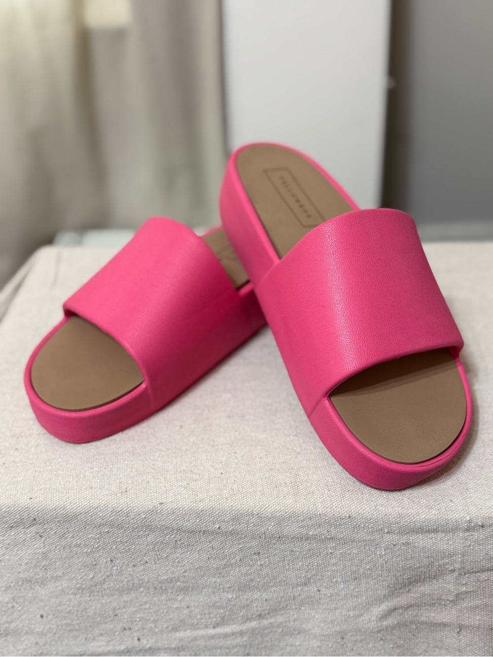 Yellow Box Hot Pink Slide Sandals
